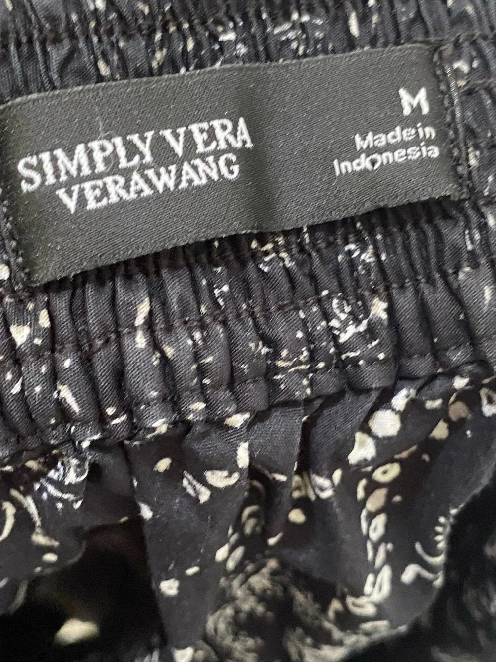Simply Vera Vera Wang Black Paisley‎ Bandana Print Midi Skirt with Pockets